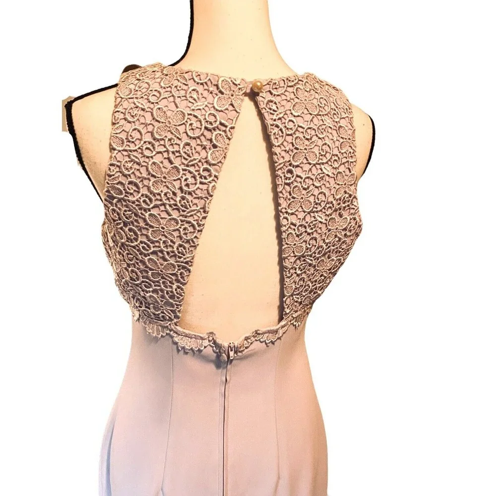 Vintage Celine New York Lilac Long Formal Evening Gown Dress Junior Sz 7/8 Lined - Picture 8 of 12